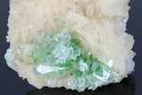 Green Apophyllite Flower on Stilbite Crystals - India #176816-2